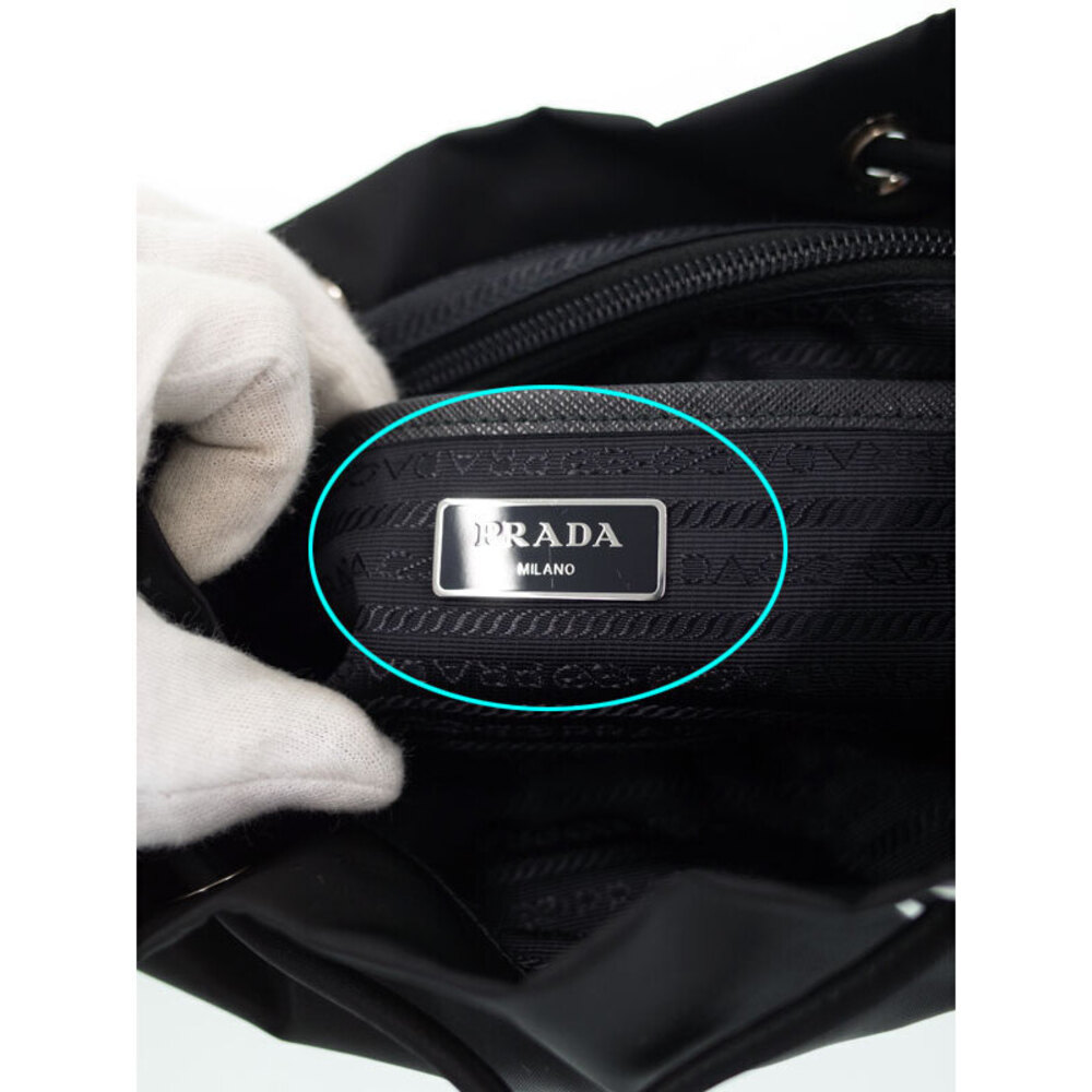 PRADA Two Pocket Tessuto Backpack Rucksack Daybag Black - Picture 7 of 9